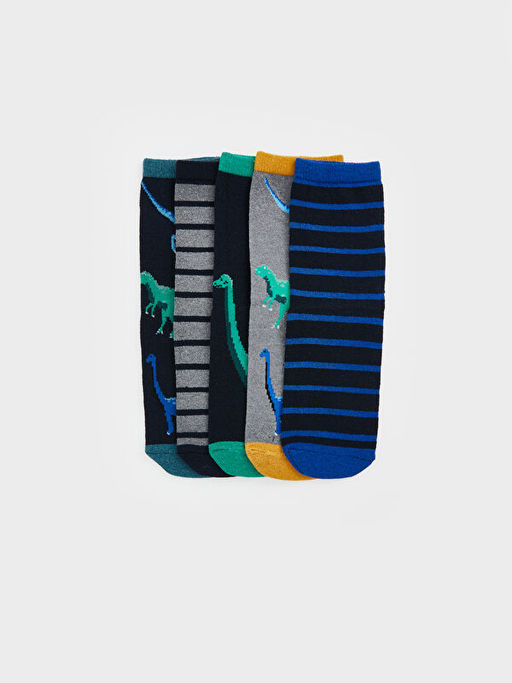 Desenli Erkek ?ocuk Soket ?orap 5li - Waikiki фото 2