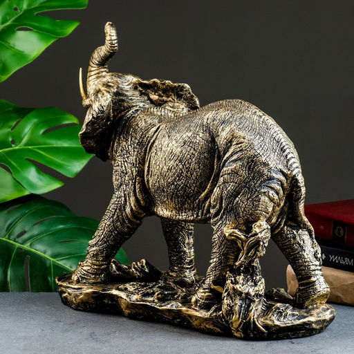 Фигурка полистоун «Слон», бронза, 43×18×35 см