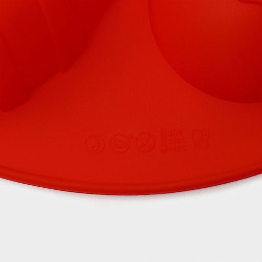 Форма для выпечки Доляна Пасха. Пасхальные яйца, силикон, 32.5?19.5 см, 6 ячеек (9.7?6.8 см), красная  фото 7