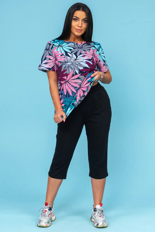 Костюм женский, цвет синий красный