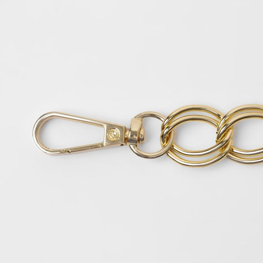 Цепочка для сумки, с карабинами, металлическая, двойная, 19×14 мм, 120 см, цвет золотой