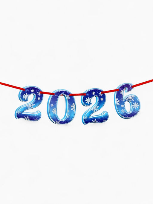 Гирлянда на ленте Новый год 2026, лошадки, 150 см