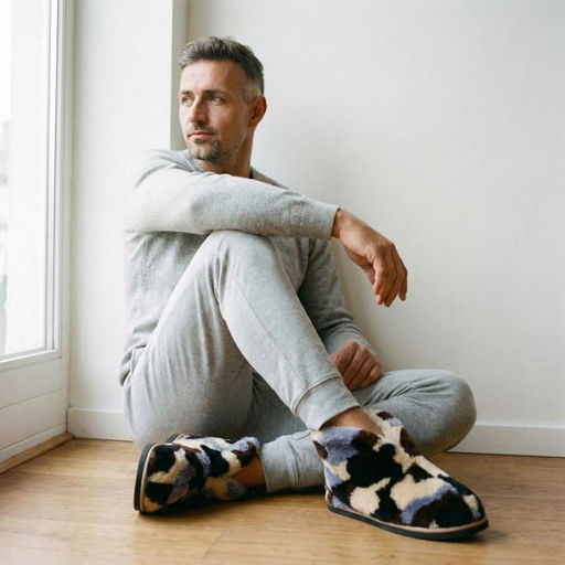 Тапочки-боты арт.1310-02 КАМУФЛЯЖ серый