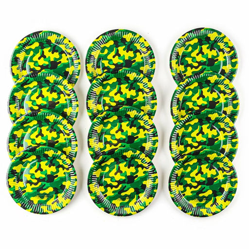 Посуда бумажная одноразовая Военный, 12 стаканов, 12 тарелок - Страна карнавалия фото 6