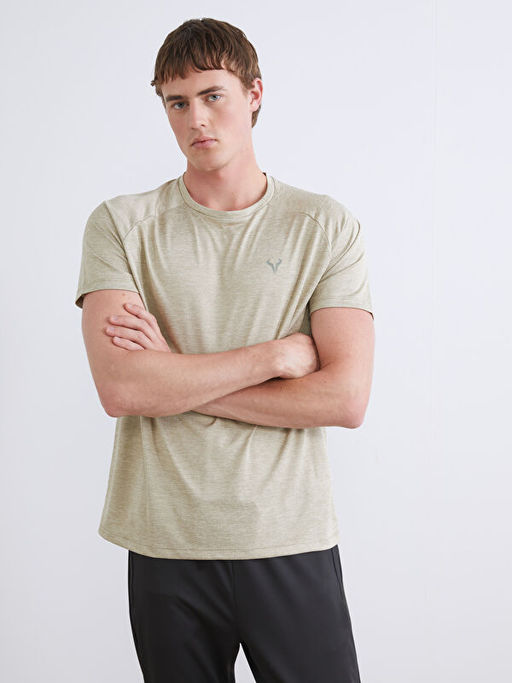 Bisiklet Yaka Erkek Spor Ti??rt