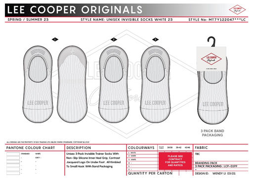 Носки (набор) INVISIBLE SOCK 23 / Lee Cooper фото 5