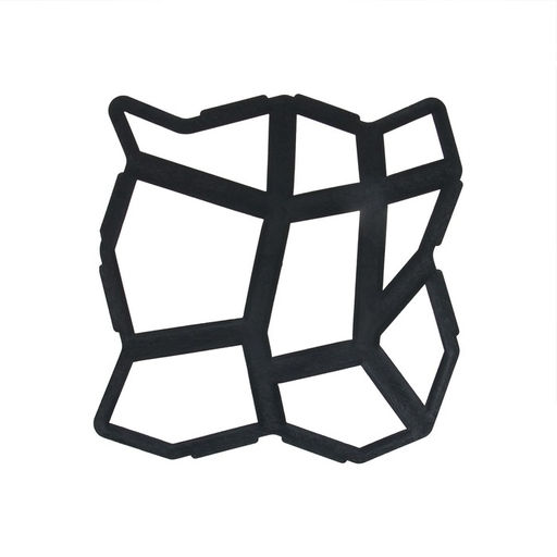 Форма для садовой дорожки, 42×42×4 см, чёрная