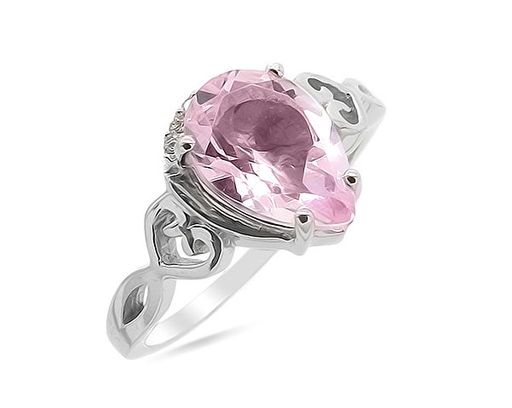 Кольцо из серебра морганит, Валентина