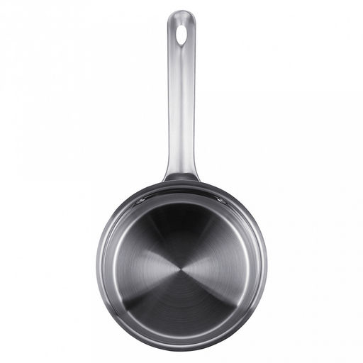 Ковш из нержавеющей стали "Linea PALERMO" 1,8л, д16см, h9см, s0,6мм, дно s15мм, трехслойное капсулированное дно, стеклянная крышка-дуршлаг с силиконовым ободком, два режима слива воды, ручка из нержавеющей стали, цветная коробка, "Regent" (Китай)