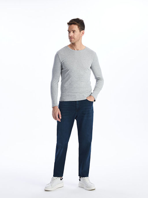 Bisiklet Yaka Uzun Kollu Erkek Ti??rt