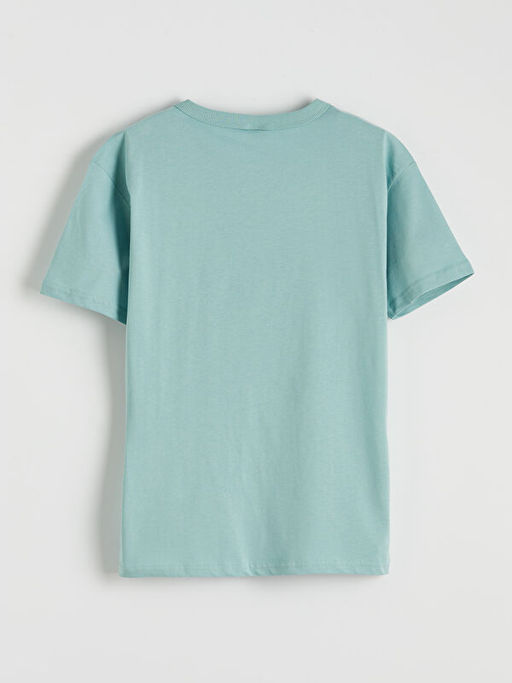 Bisiklet Yaka Bask?l? Erkek ?ocuk Ti??rt