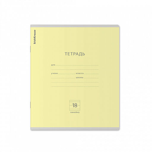 Цена за 200 шт. Тетрадь школьная ученическая ErichKrause Классика зеленая, 18 листов, клетка (в плёнке по 10 шт.)  фото 48