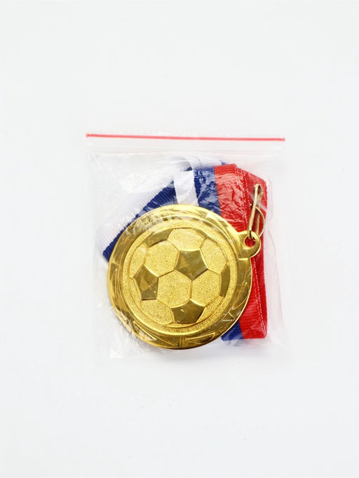 Медаль тематическая 199 "Футбол", зол, 5 см. С лентой