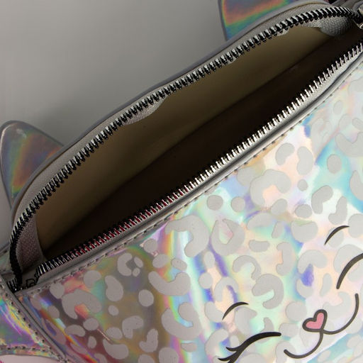 Сумка детская поясная Кошечка на молнии, цвет серебристый - NAZAMOK KIDS фото 6