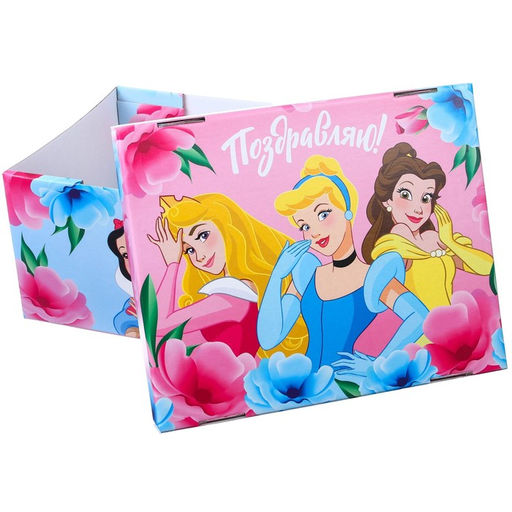 Коробка подарочная складная с крышкой Поздравляю!, 31х25,5х16, Принцессы - Disney фото 6