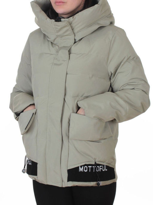 PE23-2 OLIVE Куртка зимняя женская оверсайз (150 гр. холлофайбер)