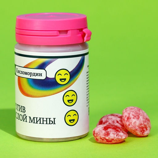 Леденцы кислые Против кислой мины, вкус: вишня, 68 г. - Simaland фото 2