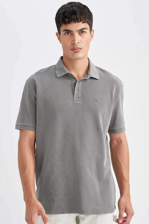 New Regular Fit K?sa Kollu Pike Polo Tisort - Defacto фото 2