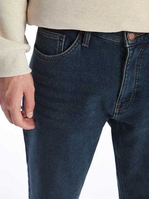 779 Regular Fit ??i Polarl? K??l?k Erkek Jean Pantolon