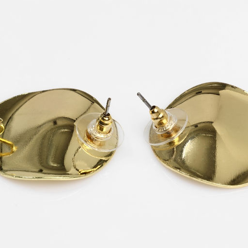 Серьги с жемчугом Античность круг, цвет золото - Qf фото 2