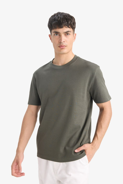 %100 Pamuk Regular Fit Basic Ti__rt - Defacto фото 4