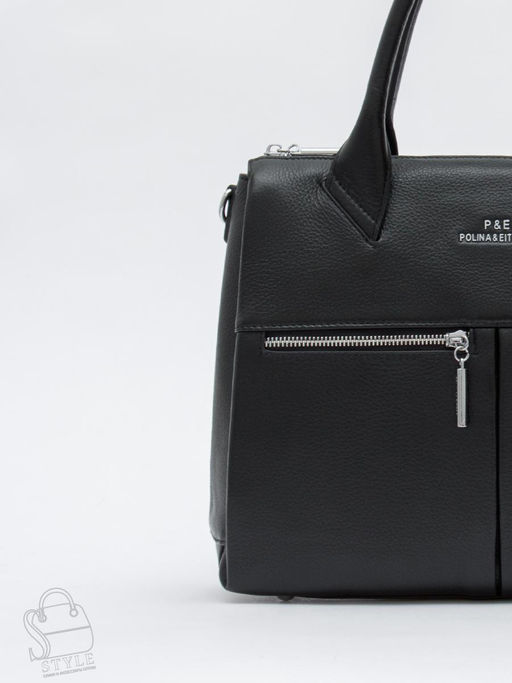 Сумка женская кожаная 2005Y black Polina&Eiterou  в Новосибирске