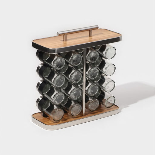 Набор баночек для специй на подставке Magistro Модерн, 16 шт., стекло  фото 3
