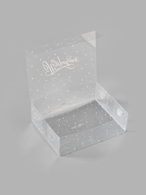 Коробка подарочная пластиковая с тишью и гирляндой «Поздравляю», 16.5 х 12 х 5 см