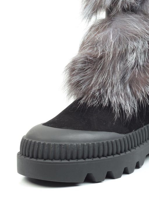 04-M20-5046 Ботинки зимние женские (натуральная замша, натуральный мех) - Фабричный китай фото 7