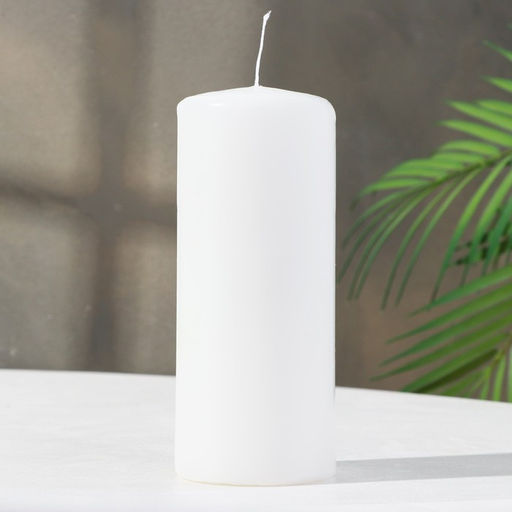 Свеча-цилиндр, 7×17 см, 50 ч, 515 г, белая