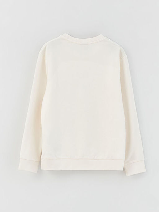 Bisiklet Yaka Bask?l? Uzun Kollu Erkek ?ocuk Sweatshirt - Waikiki фото 3