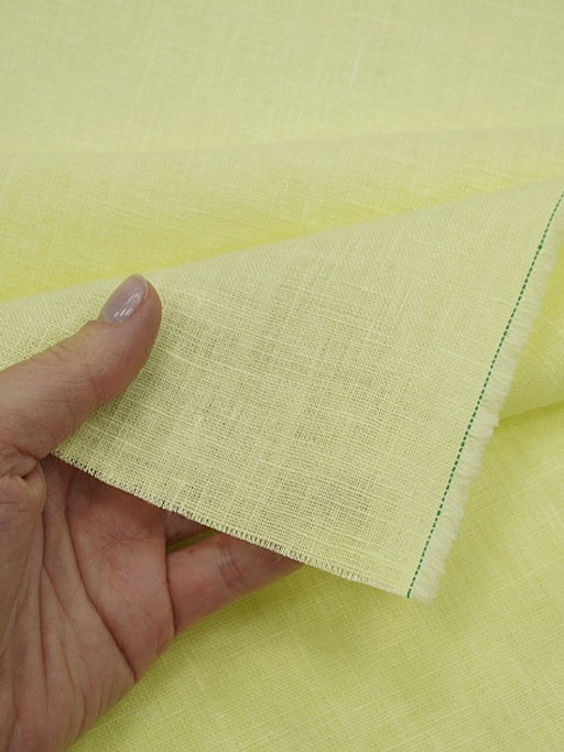 Лен костюмный с эффектом мятости цв.Светло-лимонный, ш.1.45м, лен-100%, 190гр/м.кв