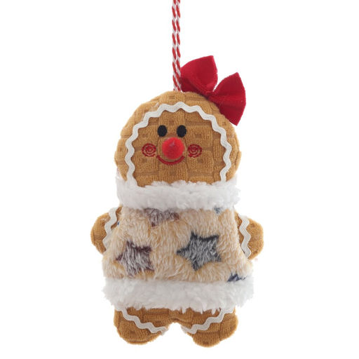 Игрушка набивная подвесная "Пряничный человечек", L11 W5 H14 см, 2в.