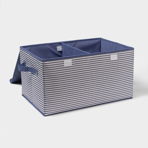 Короб стеллажный для хранения Полосы, 44.53024.5 см, синий - Simaland фото 3