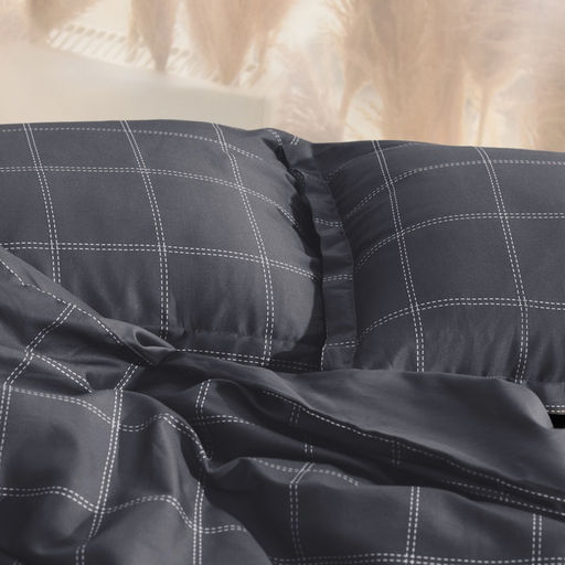 Постельное бельё Этель 2 сп Cage: graphite, 175х215 см, 200х215 см, 50х70+3 см-2 шт, мако-сатин, 114г/м2  фото 8