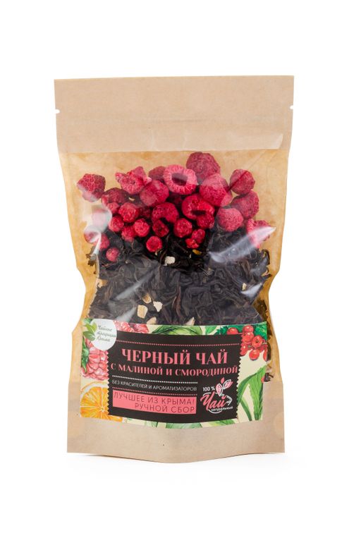 Черный чай с малиной и смородиной, 70 г