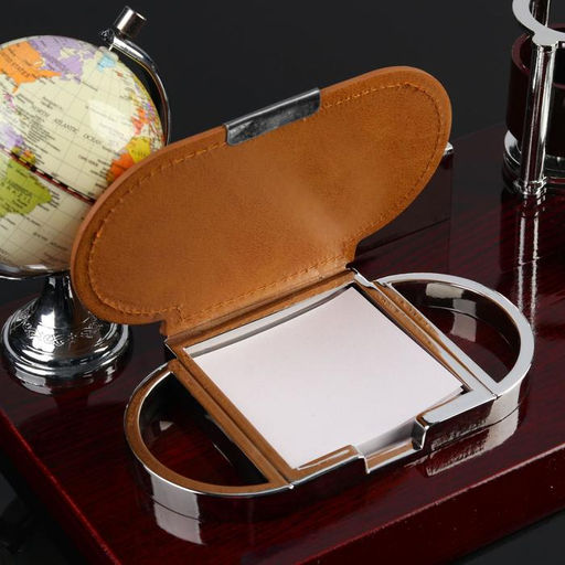 Набор настольный 5 в 1 с визитницей, красное дерево