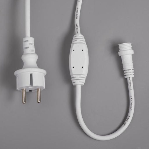 Гирлянда «Бахрома» 3×0.6 м, IP65, УМС, белая нить каучук, 108 LED, свечение мульти, 220 В