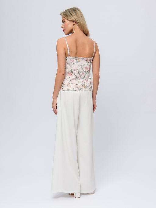 Топ розовый с принтом на бретелях - 1001dress фото 3