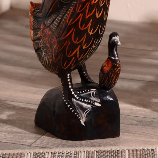 Сувенир «Утка с утёнком», 52×9×17 см, дерево