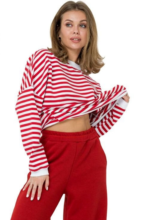 Свитшот-тельняшка футер 2х нитка ПЕНЬЕ