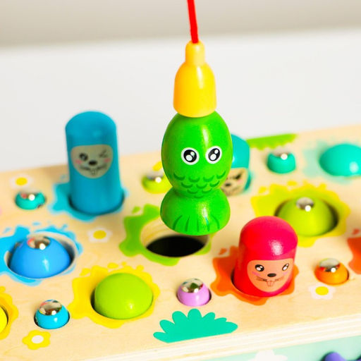 Логический центр 4 в 1 «Рыбалка, стучалка, металлофон, крутилка» 12.5×12.5×24.5 см