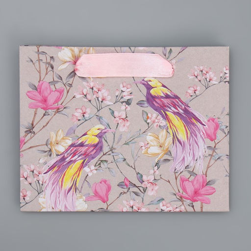 Пакет крафтовый горизонтальный Птицы, S 15 12 5.5 см - Дарите счастье фото 5