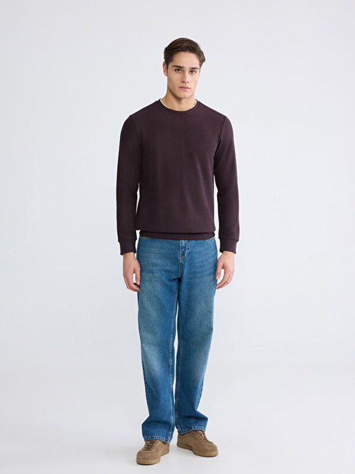 Bisiklet Yaka Erkek Sweatshirt