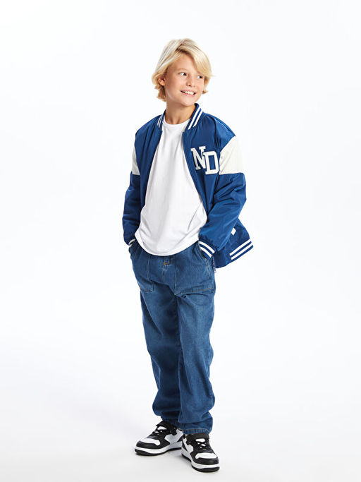 Beli Lastikli Loose Fit Erkek ?ocuk Jean Pantolon - Waikiki фото 3