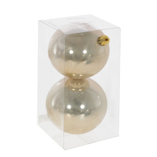 Набор из 2шт Украшение новогоднее "Шар", D 10 см, L20 W10 H10 см