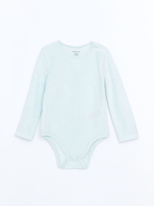 Bask?l? Kadife Erkek Bebek ??t??tl? Bodysuit 2li