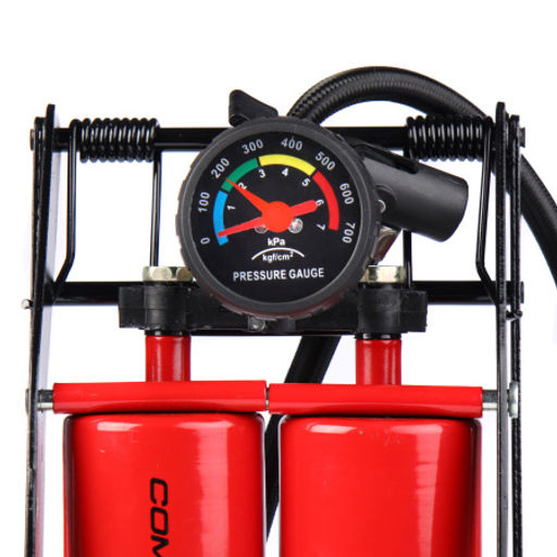 Насос ножной с манометром COMIRON FUJIN 2, стальной корпус, два поршня 55*110мм., вес 1,2 кг. /уп 10/ - Галеонтрейд фото 6