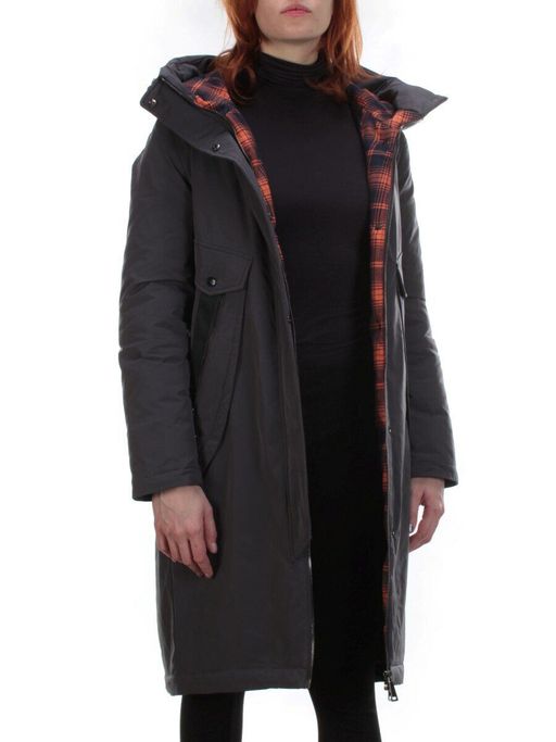 2062 DK. GRAY Пальто женское зимнее Parten (200 гр. холлофайбера)