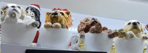 Фигурка Собака в кружке / 1124 /уп 60/